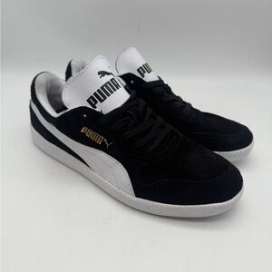 BRAND NEW Puma Icra Trainer Men's Sneakers Black-White Suede